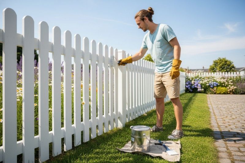Picket Fence Staining